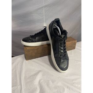Men's Thursday Everyday Black‎ Leather Low Top Lace Up Tennis Shoes-Size 13